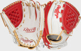 Rawlings New | Liberty Advanced Color Series 12 in Fastpitch Glove White/Scarlet