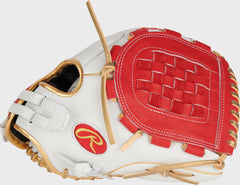 Rawlings New | Liberty Advanced Color Series 12 in Fastpitch Glove White/Scarlet