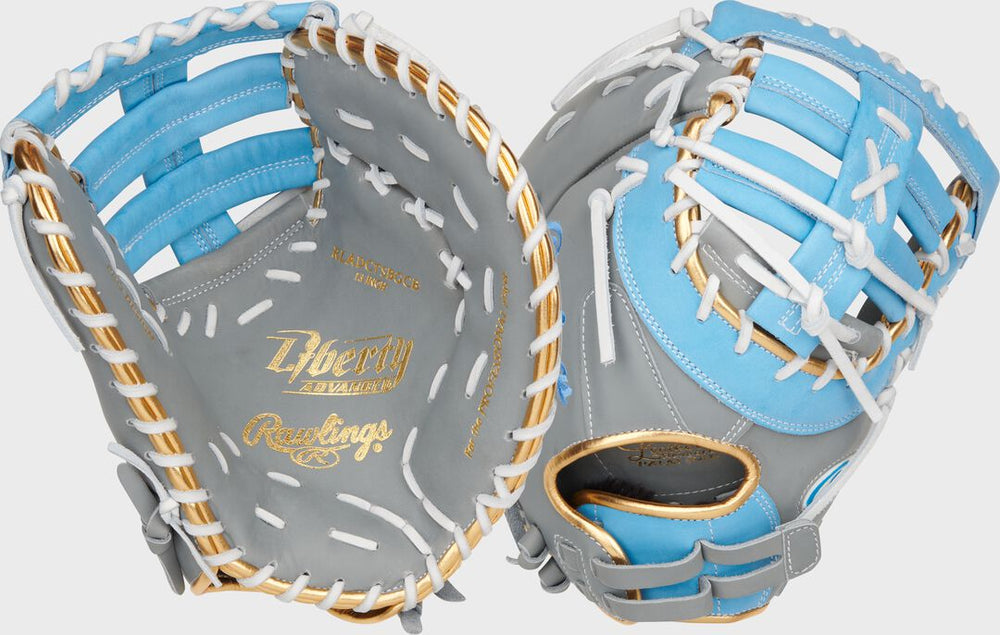 Rawlings Outlet | Liberty Advanced Color Series 13 in 1st Base Mitt Gray/Columbia Blue