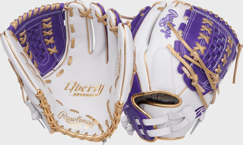 Rawlings For Sale | Liberty Advanced Color Series 12.5 in Fastpitch Glove White/Purple