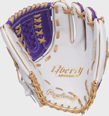 Rawlings For Sale | Liberty Advanced Color Series 12.5 in Fastpitch Glove White/Purple