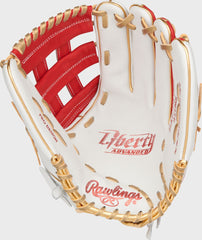 Rawlings | Liberty Advanced Color Series 12.75 in Outfield Glove White/Scarlet