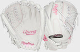 Rawlings For Sale | Liberty Advanced Color Series 12.5 in Fastpitch Glove White/Pink
