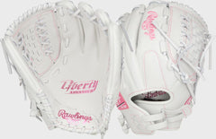 Rawlings For Sale | Liberty Advanced Color Series 12.5 in Fastpitch Glove White/Pink