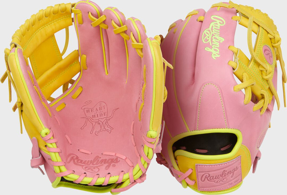 Rawlings On Sale | Heart of the Hide ContoUR Fit 11.5-Inch Pink Infield Glove Right Hand Throw