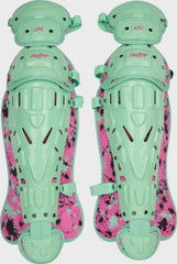 Rawlings Outlet | Limited Edition Mach Mint/Pink Spatter Catcher's Gear Set Adult Intermediate Youth