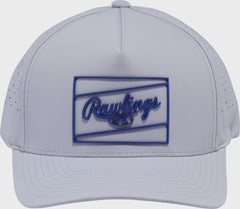 Rawlings New | Rawlings Gray Laser Performance Patch Snapback Hat