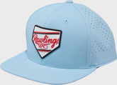Rawlings Online | Rawlings Home Plate Performance Flat Bill Snapback Hat Light Blue
