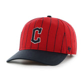 Rawlings For Sale | Cleveland Guardians Rawlings '47 Brand Pinstripe Hitch Hat