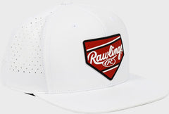 Rawlings For Sale | Rawlings White Home Plate Performance Flat Bill Snapback Hat