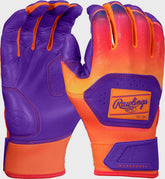 Rawlings Outlet | Rawlings Workhorse Purple/Orange Adult Fun Burst Batting Gloves