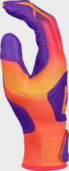Rawlings Outlet | Rawlings Workhorse Purple/Orange Adult Fun Burst Batting Gloves