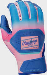 Rawlings | Rawlings Workhorse Royal/Pink Youth Fun Burst Batting Gloves
