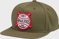 Rawlings On Sale | Rawlings Buck Green Vintage Flat Bill Snapback Hat
