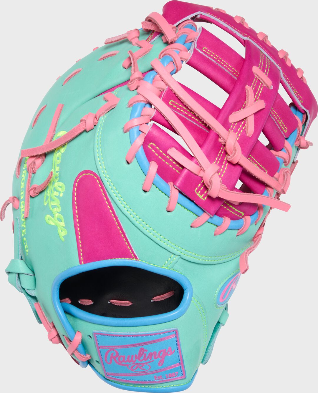 Rawlings | Rawlings HOH ColorSync 10 Berry Mint 13-Inch First Base Mitt