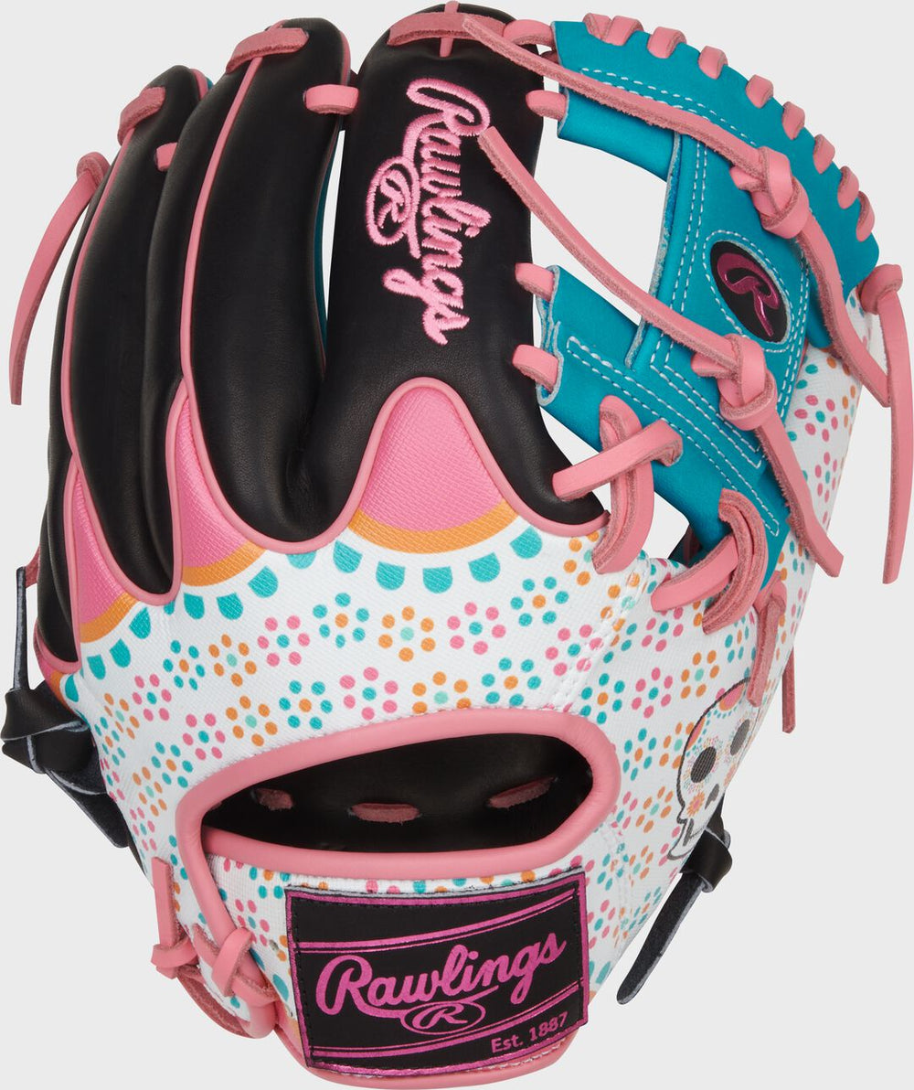 Rawlings Discount | Limited Edition Heart of the Hide Dia De Los Muertos Infield Glove Right Hand Throw