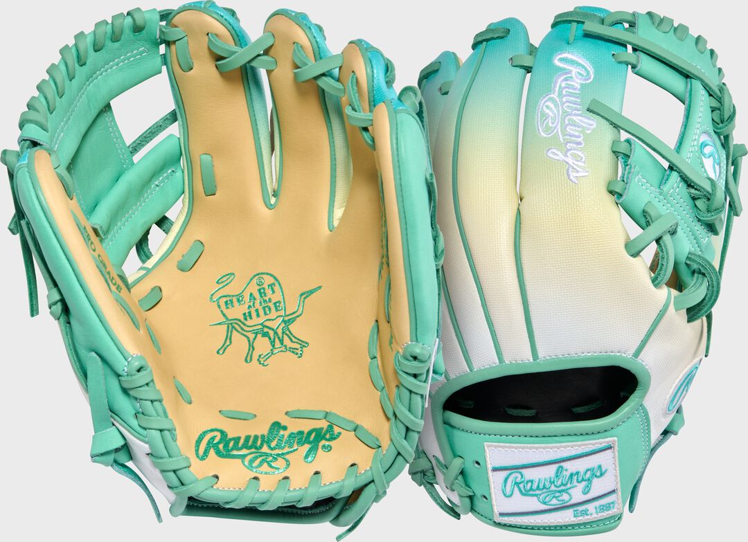 Rawlings Online | Exclusive Heart of the Hide 11.5-Inch Mint/Camel infield Glove Right Hand Throw