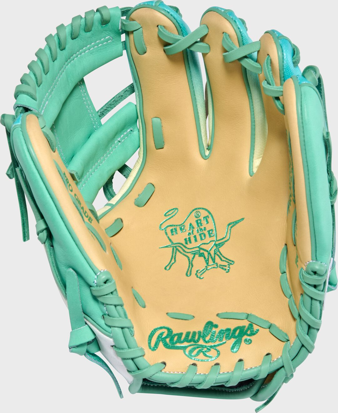 Rawlings Online | Exclusive Heart of the Hide 11.5-Inch Mint/Camel infield Glove Right Hand Throw