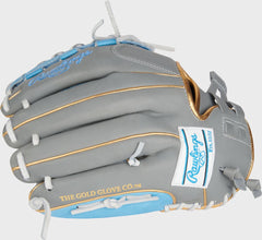 Rawlings Sale | Liberty Advanced Color Series 12.5 in Fastpitch Glove Gray/Columbia Blue