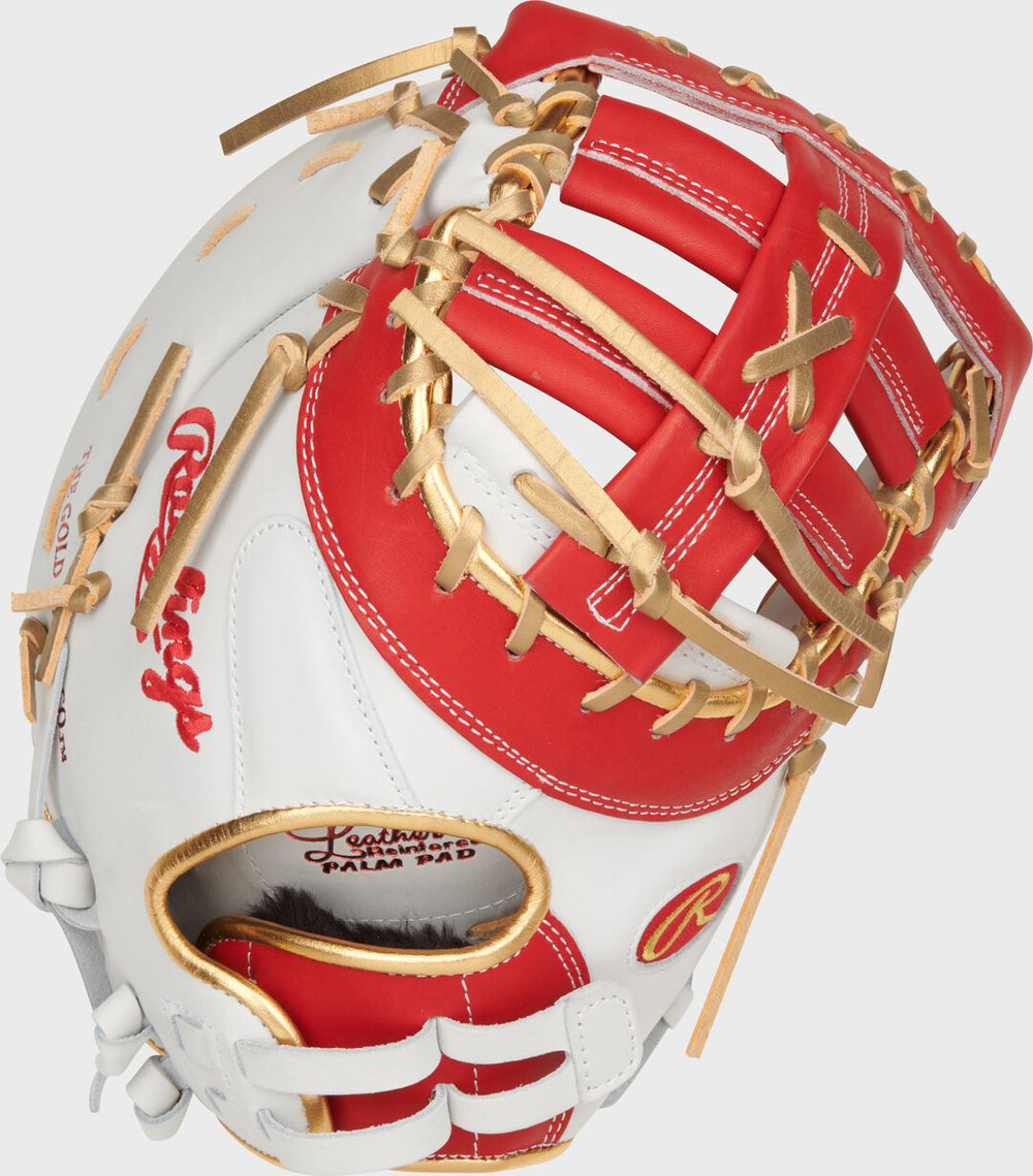 Rawlings Discount | Liberty Advanced Color Series 13 in 1st Base Mitt White/Scarlet