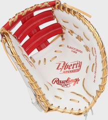 Rawlings Discount | Liberty Advanced Color Series 13 in 1st Base Mitt White/Scarlet