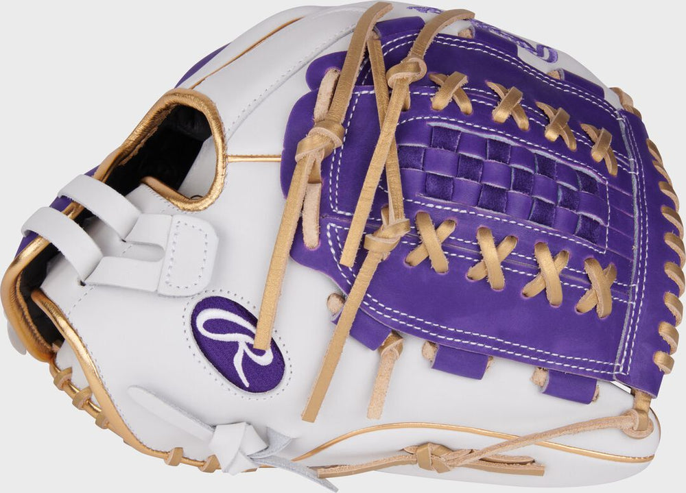 Rawlings For Sale | Liberty Advanced Color Series 12.5 in Fastpitch Glove White/Purple