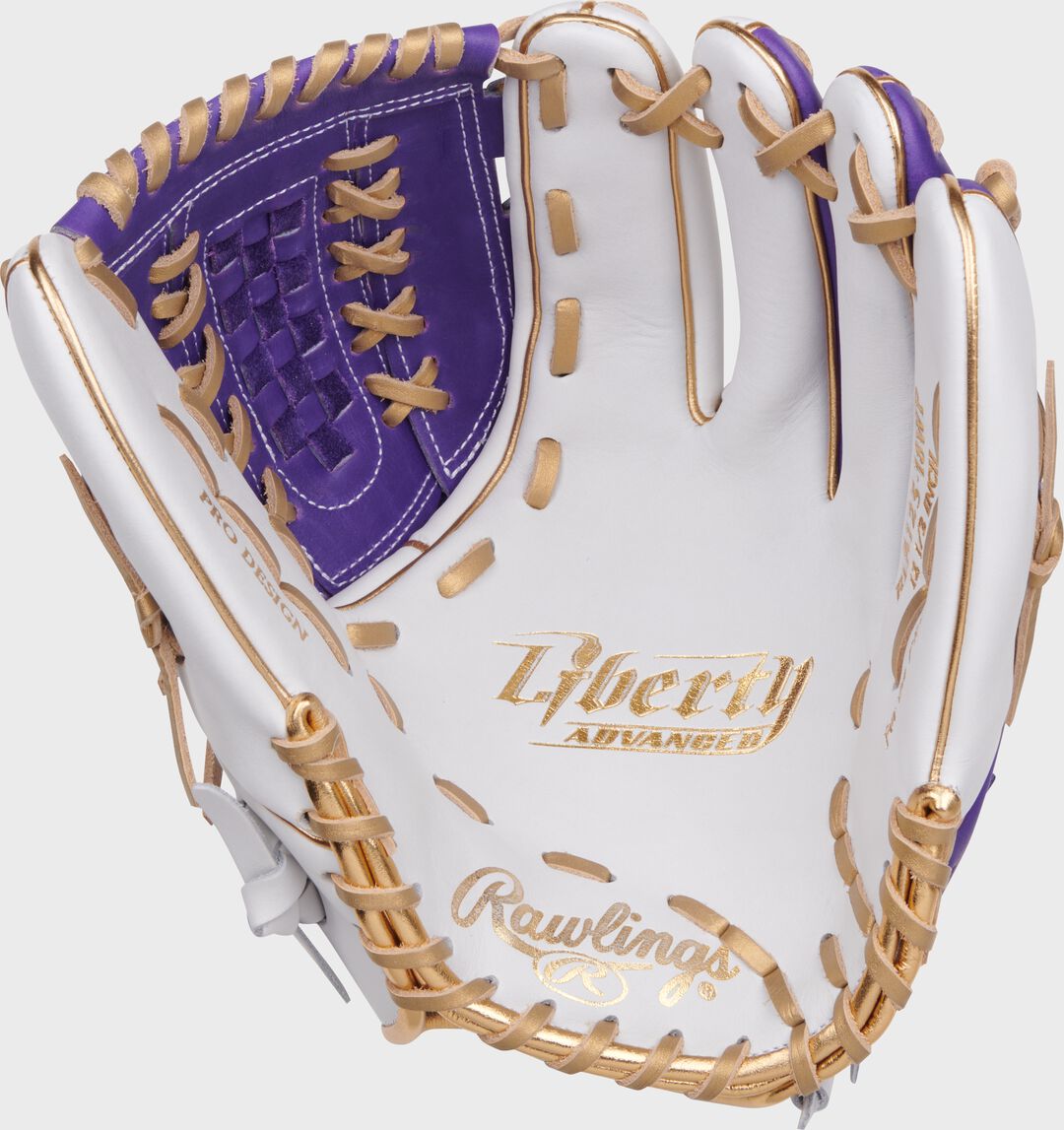 Rawlings For Sale | Liberty Advanced Color Series 12.5 in Fastpitch Glove White/Purple