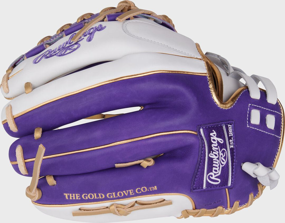 Rawlings For Sale | Liberty Advanced Color Series 12.5 in Fastpitch Glove White/Purple