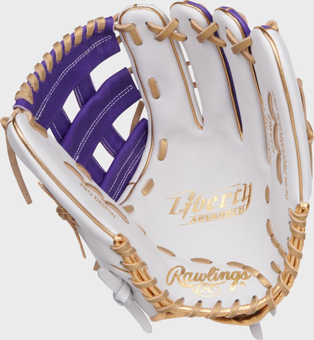 Rawlings Outlet | Liberty Advanced Color Series 12.75 in Outfield Glove White/Purple