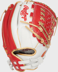 Rawlings New | Liberty Advanced Color Series 12.5 in Fastpitch Glove White/Scarlet