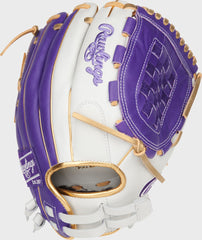 Rawlings New | Liberty Advanced Color Series 12 in Fastpitch Glove White/Purple