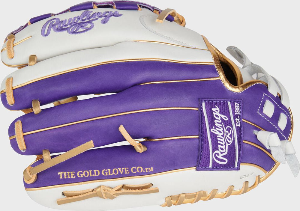 Rawlings New | Liberty Advanced Color Series 12 in Fastpitch Glove White/Purple