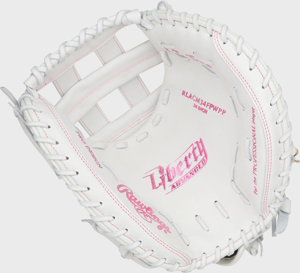 Rawlings Discount | Liberty Advanced Color Series 34 in Catcher's Mitt White/Pink