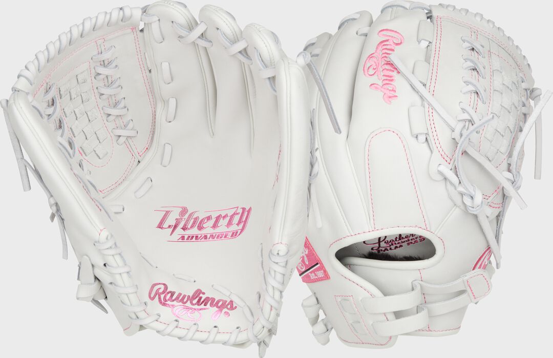 Rawlings For Sale | Liberty Advanced Color Series 12.5 in Fastpitch Glove White/Pink