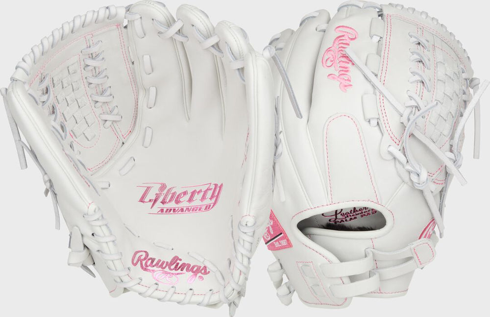 Rawlings For Sale | Liberty Advanced Color Series 12.5 in Fastpitch Glove White/Pink