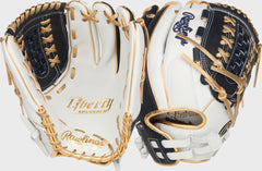 Rawlings New | Liberty Advanced Color Series 12.5 in Fastpitch Glove White/Navy