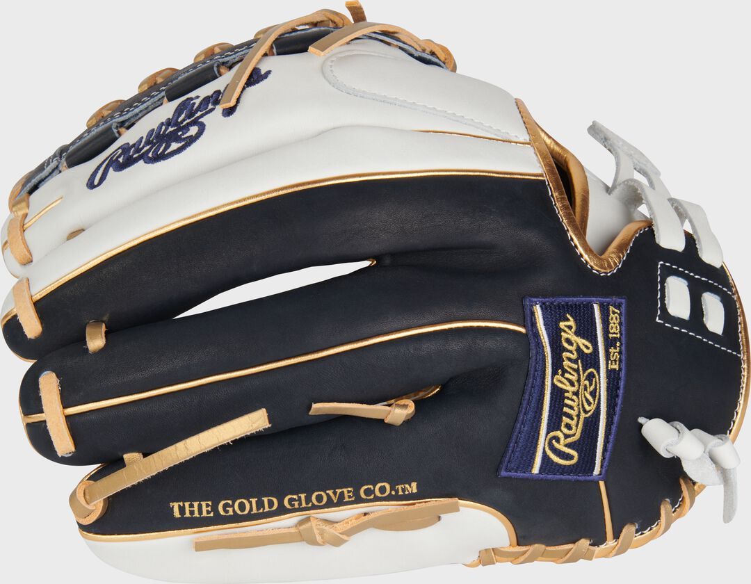 Rawlings New | Liberty Advanced Color Series 12.5 in Fastpitch Glove White/Navy