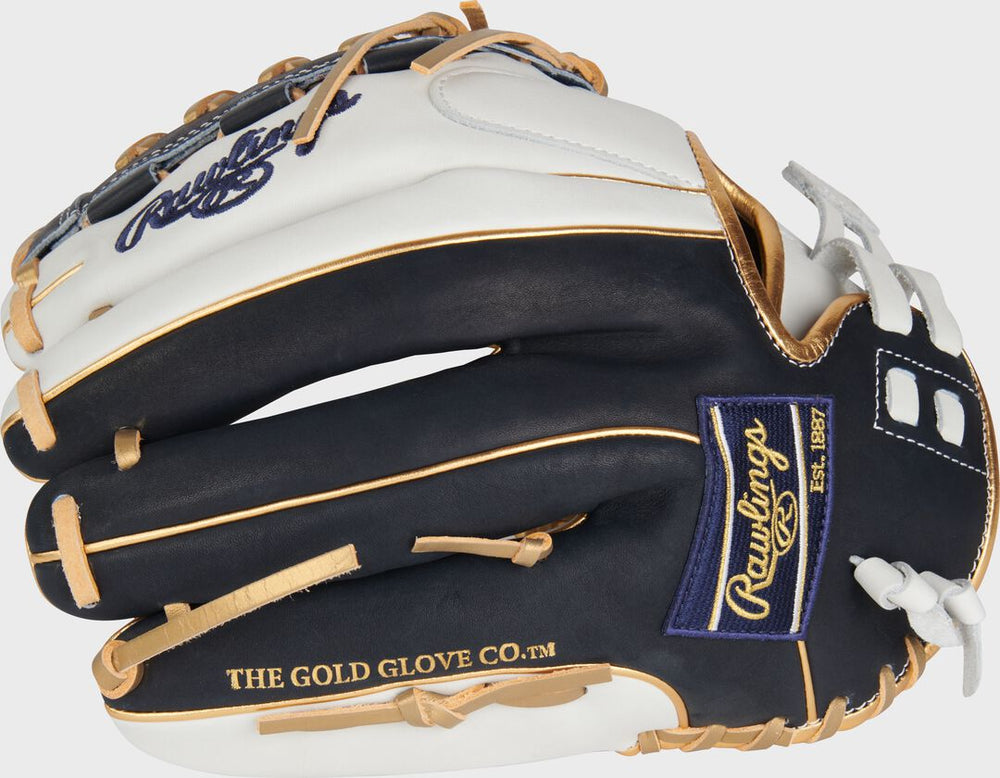 Rawlings New | Liberty Advanced Color Series 12.5 in Fastpitch Glove White/Navy