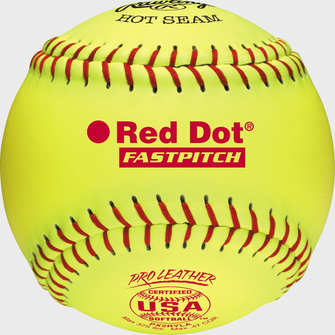 Rawlings Discount | Rawlings 12-Inch Pro Leather Red Dot USA Fastpitch Softball Dozen