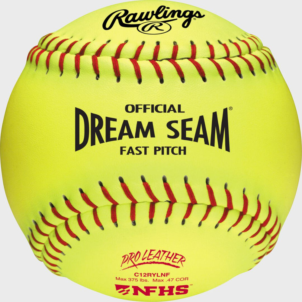 Rawlings New | Rawlings 12-Inch Pro Leather Dream Seam NFHS Fastpitch Softball Dozen