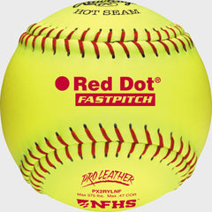 Rawlings Online | Rawlings 12-Inch Pro Leather Red Dot NFHS Fastpitch Softball Dozen