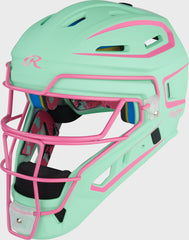 Rawlings Outlet | Limited Edition Mach Mint/Pink Spatter Catcher's Gear Set Adult Intermediate Youth