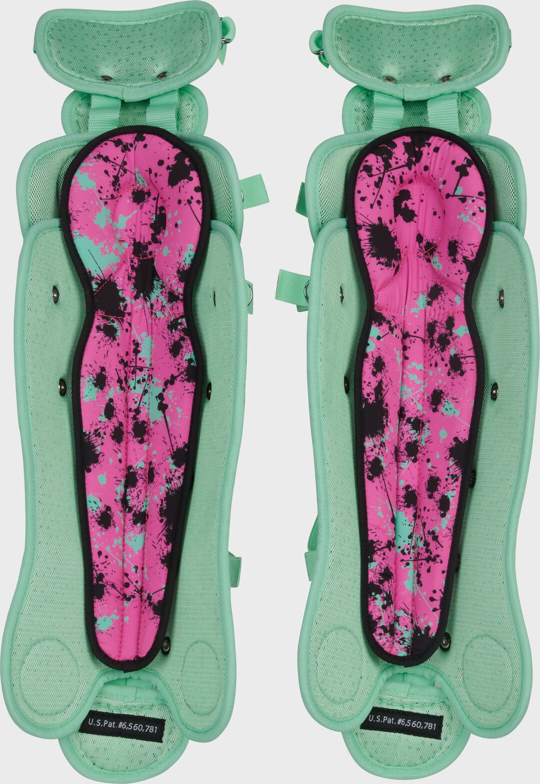Rawlings Outlet | Limited Edition Mach Mint/Pink Spatter Catcher's Gear Set Adult Intermediate Youth