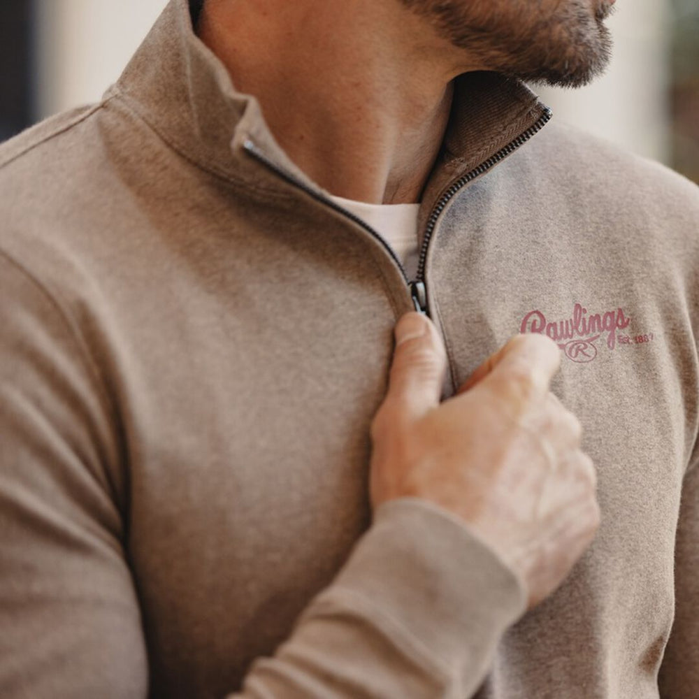 Rawlings Sale | Rawlings x The Normal Brand Puremeso Weekend Quarter Zip Khaki