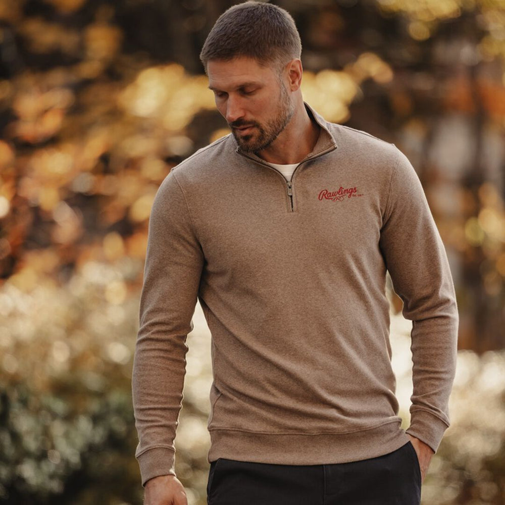 Rawlings Sale | Rawlings x The Normal Brand Puremeso Weekend Quarter Zip Khaki