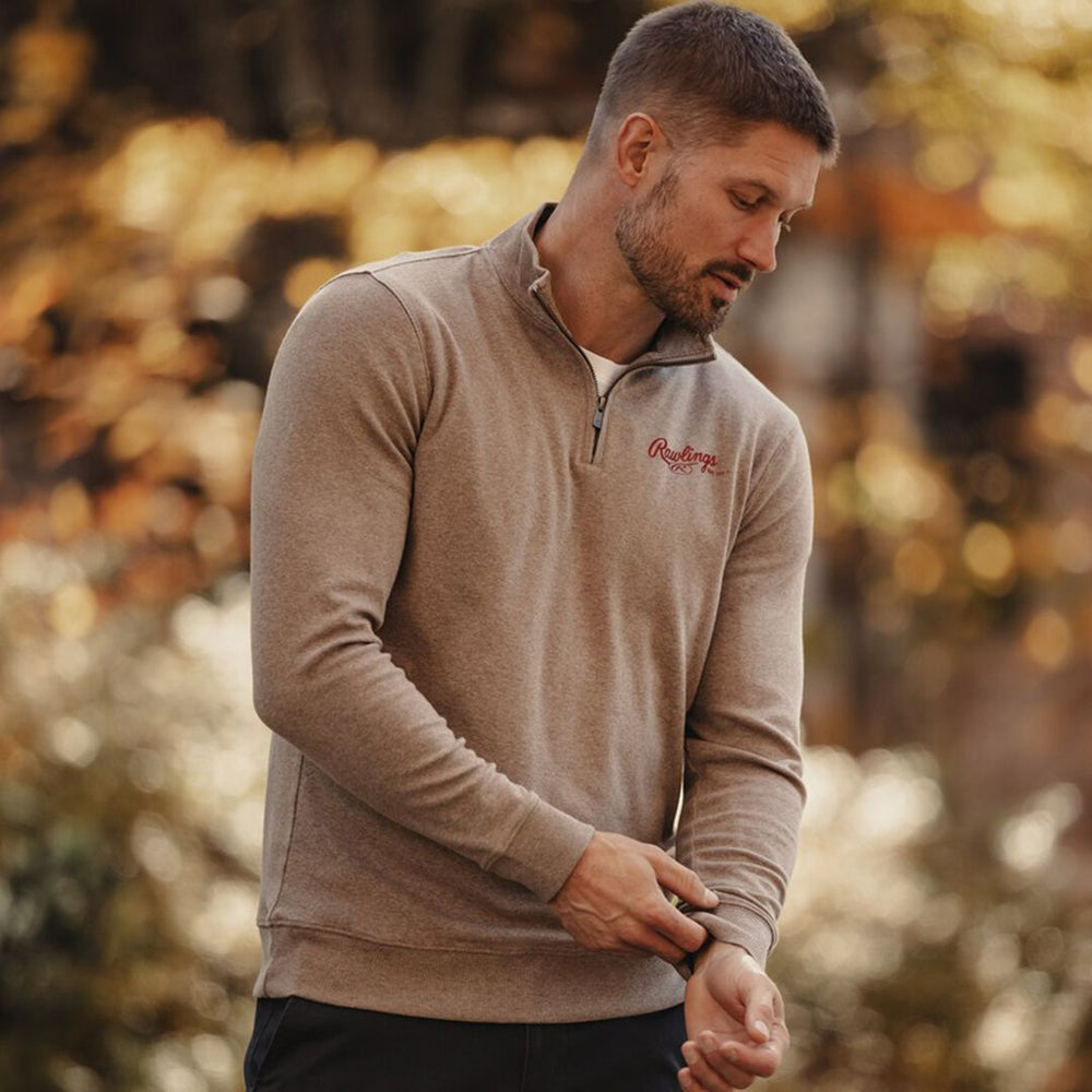 Rawlings Sale | Rawlings x The Normal Brand Puremeso Weekend Quarter Zip Khaki