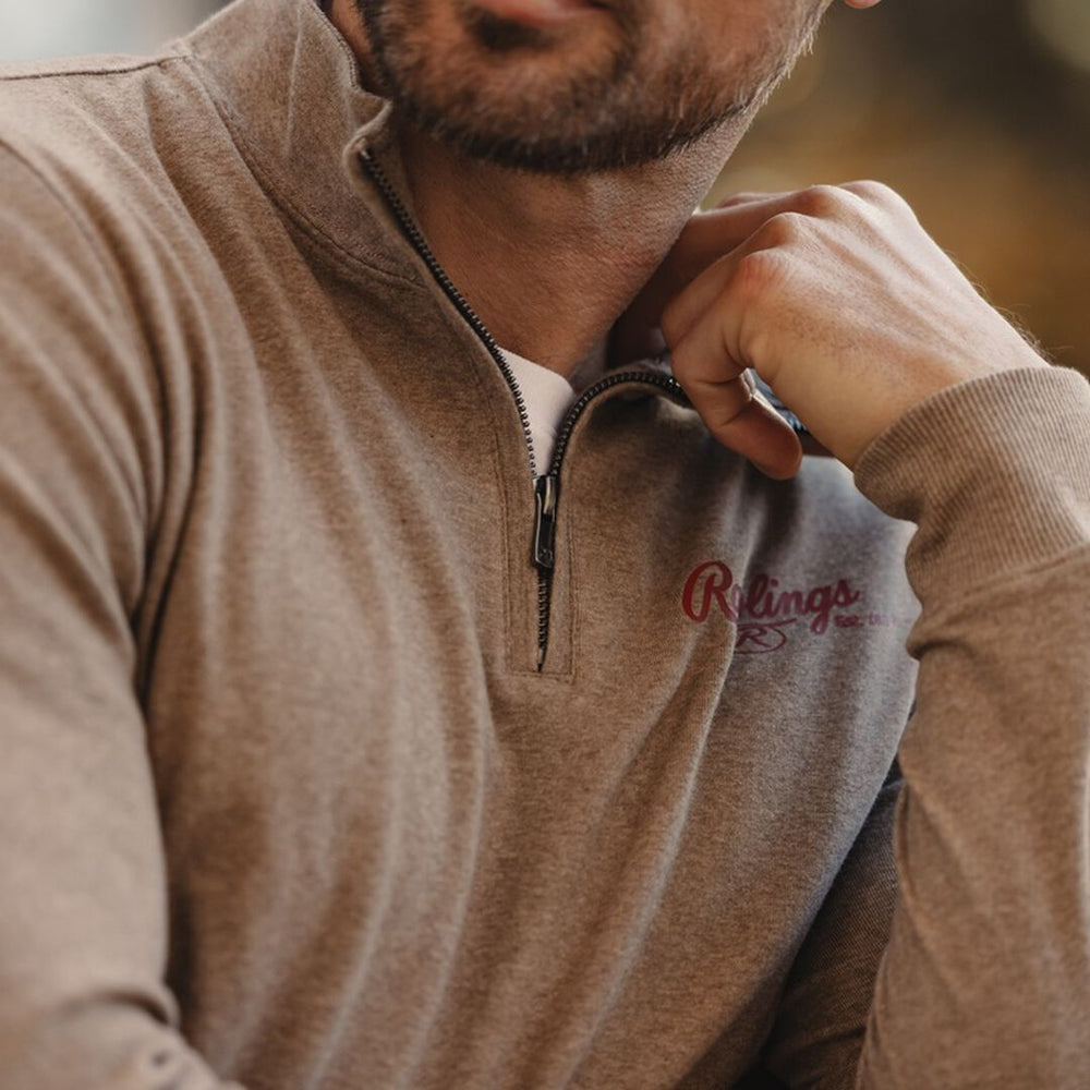 Rawlings Sale | Rawlings x The Normal Brand Puremeso Weekend Quarter Zip Khaki