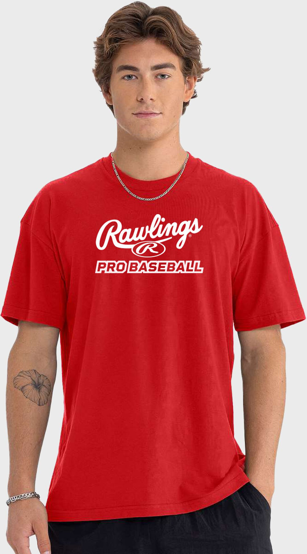 Rawlings Online | Rawlings Red Pro Baseball T-Shirt