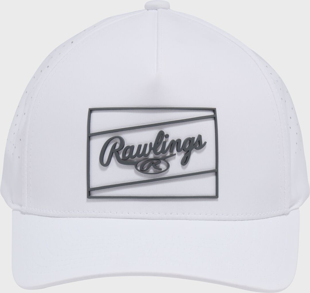 Rawlings Outlet | Rawlings White Laser Performance Patch Snapback Hat