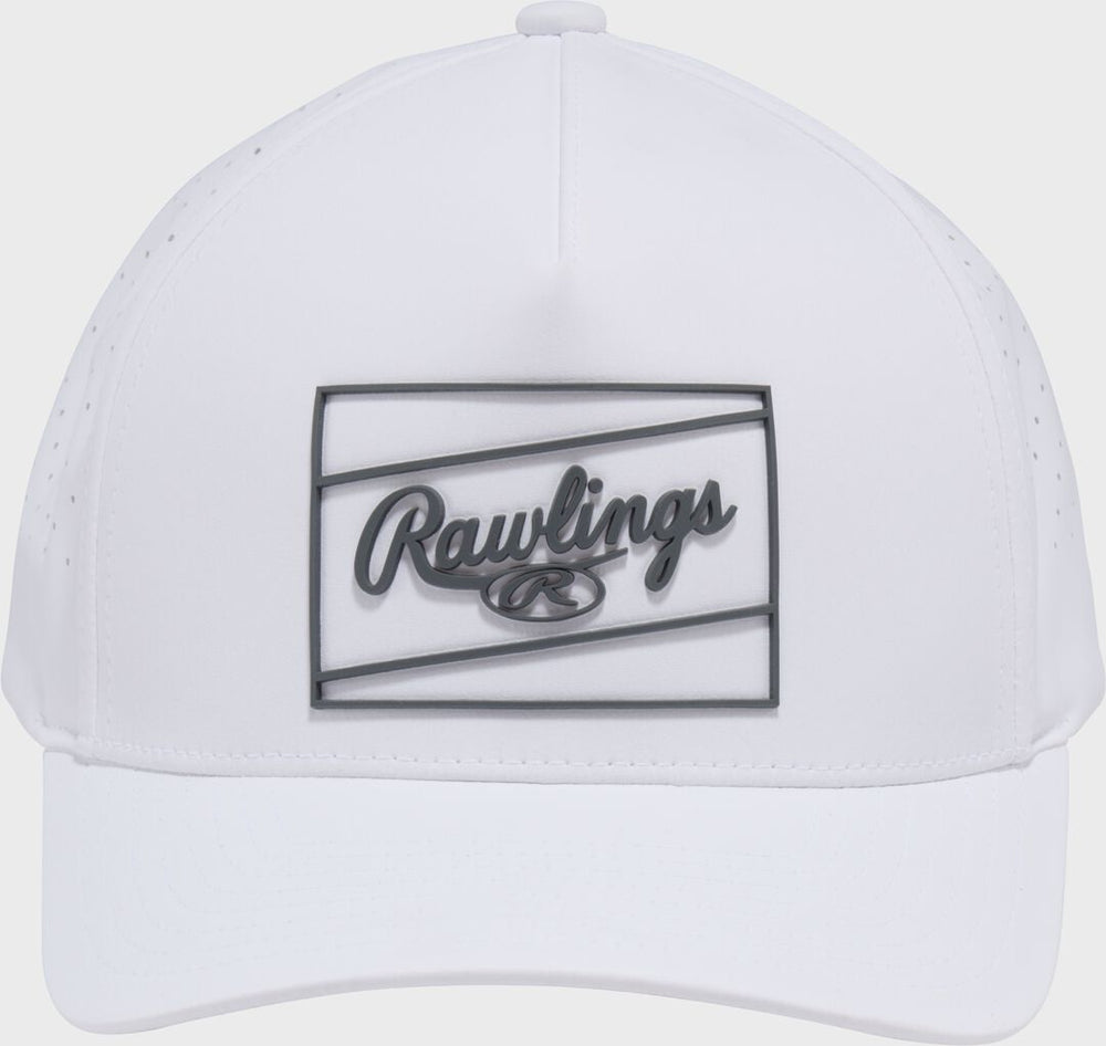 Rawlings Outlet | Rawlings White Laser Performance Patch Snapback Hat